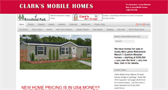 Desktop Screenshot of clarksmobilehomes.com